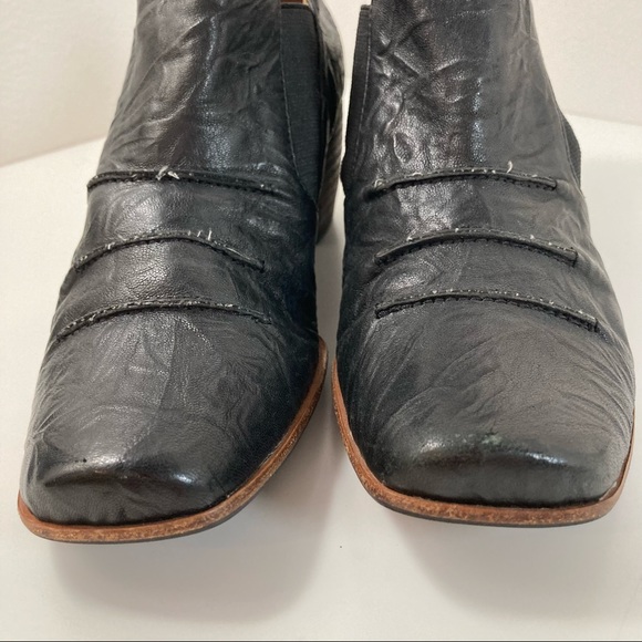 Roberto Sanyo leather chunk heel ankle boot shootie bootie EU 37 - Picture 8 of 10